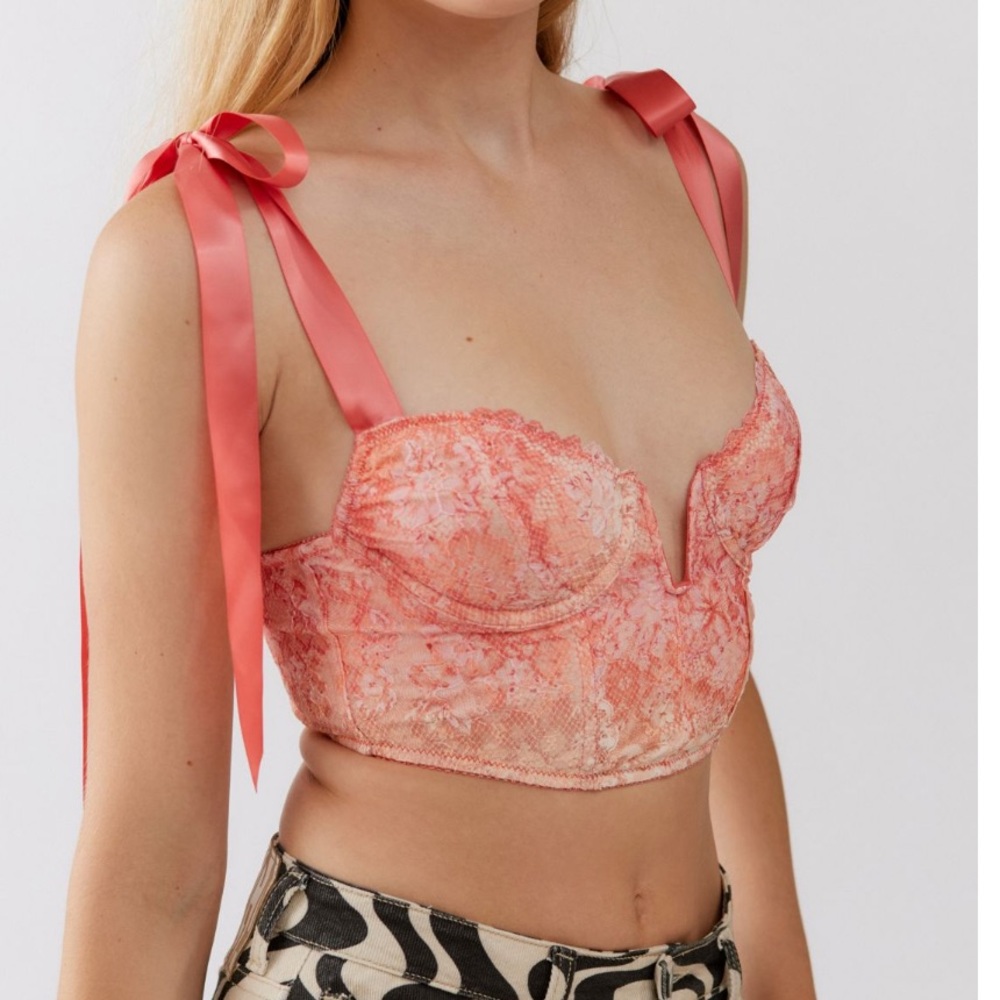 Urban Outfitters Bustier corset top with satin bows